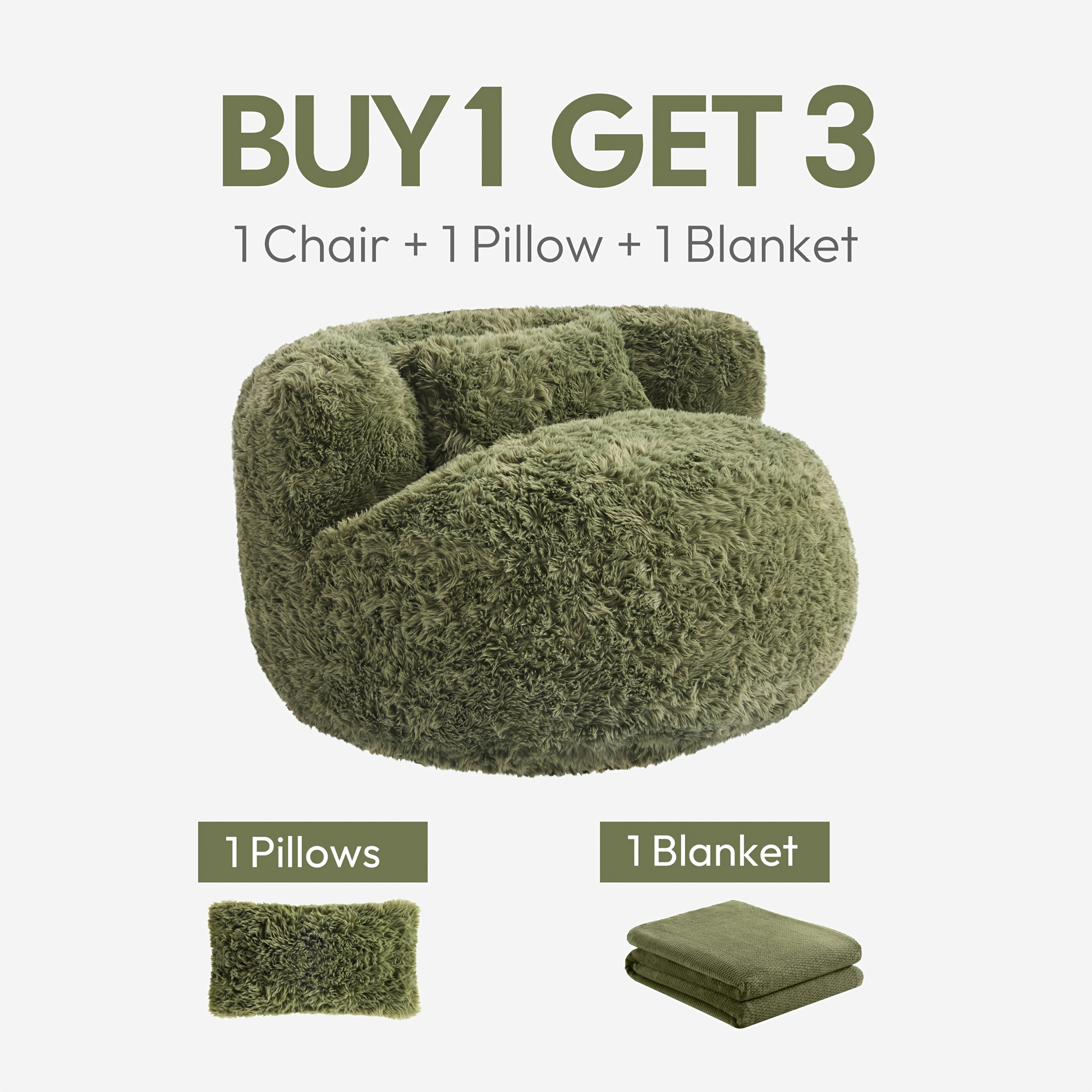 Fluffy Compression Sofa, Bean Sofa Small Space Saving Chair Sofa, Portable Lounger for Living Room, Guest Bed, Dorm Room | Gift Idea