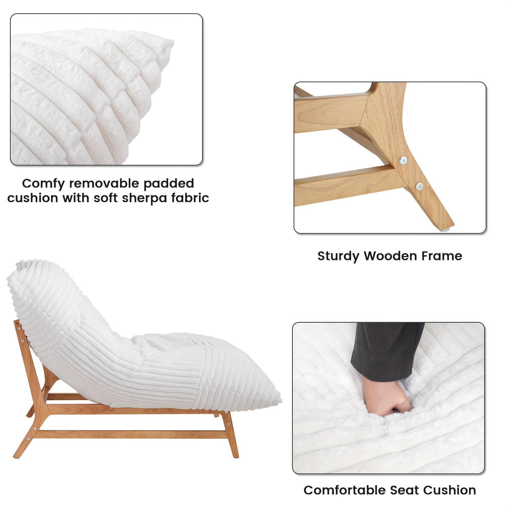 Oversized Chaise Lounge Chair, 47.24\