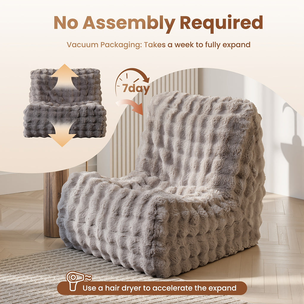 Foldable Single-Seater Sofa Chair Suitable for Adults & Teens - Foam Cushion Floor Lounger with Soft Plush Fabric, Space-Saving Foldable, Easy Setup Bedside Chair for Small Spaces, Gaming, Reading, -Friendly Lounger