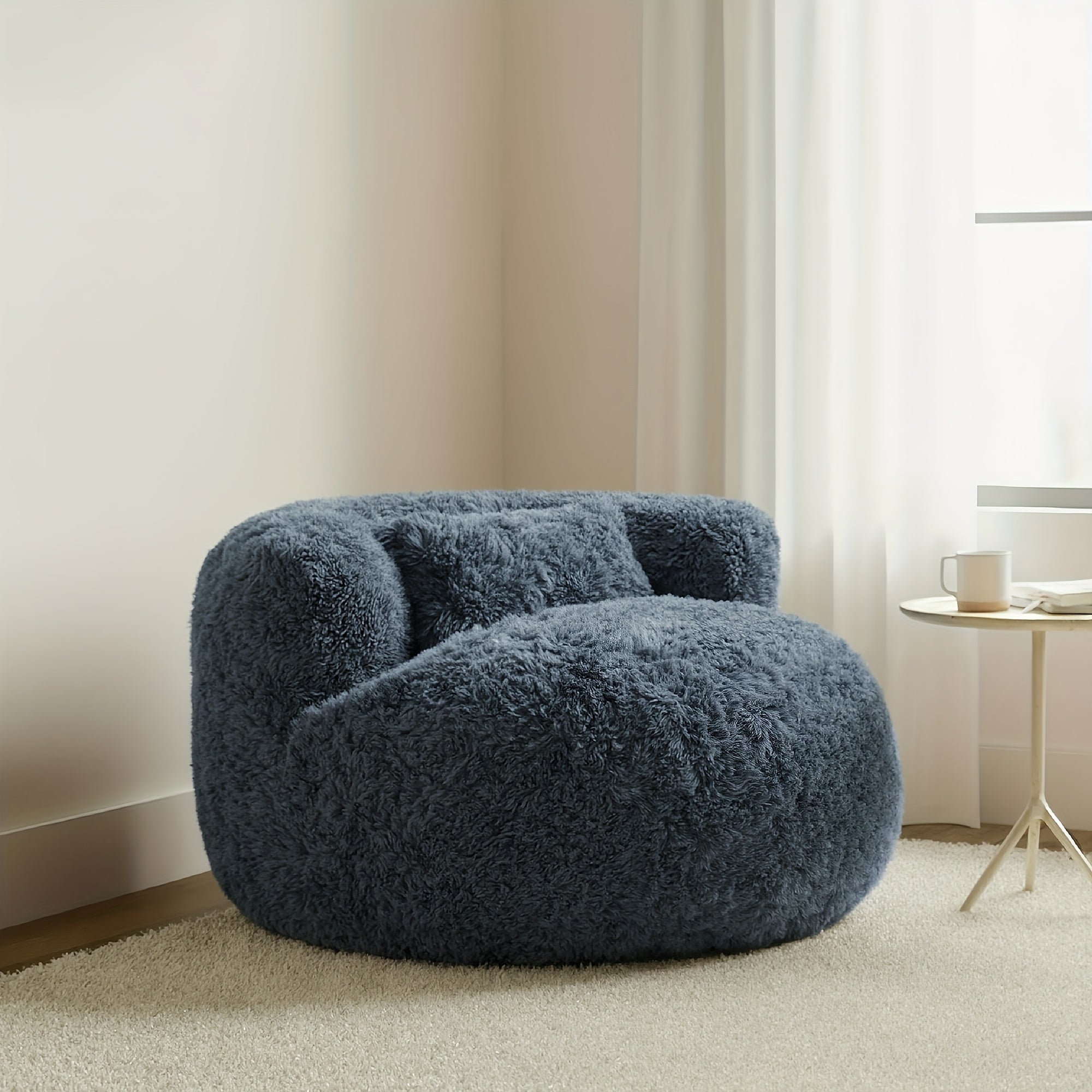Fluffy Compression Sofa, Bean Sofa Small Space Saving Chair Sofa, Portable Lounger for Living Room, Guest Bed, Dorm Room | Gift Idea