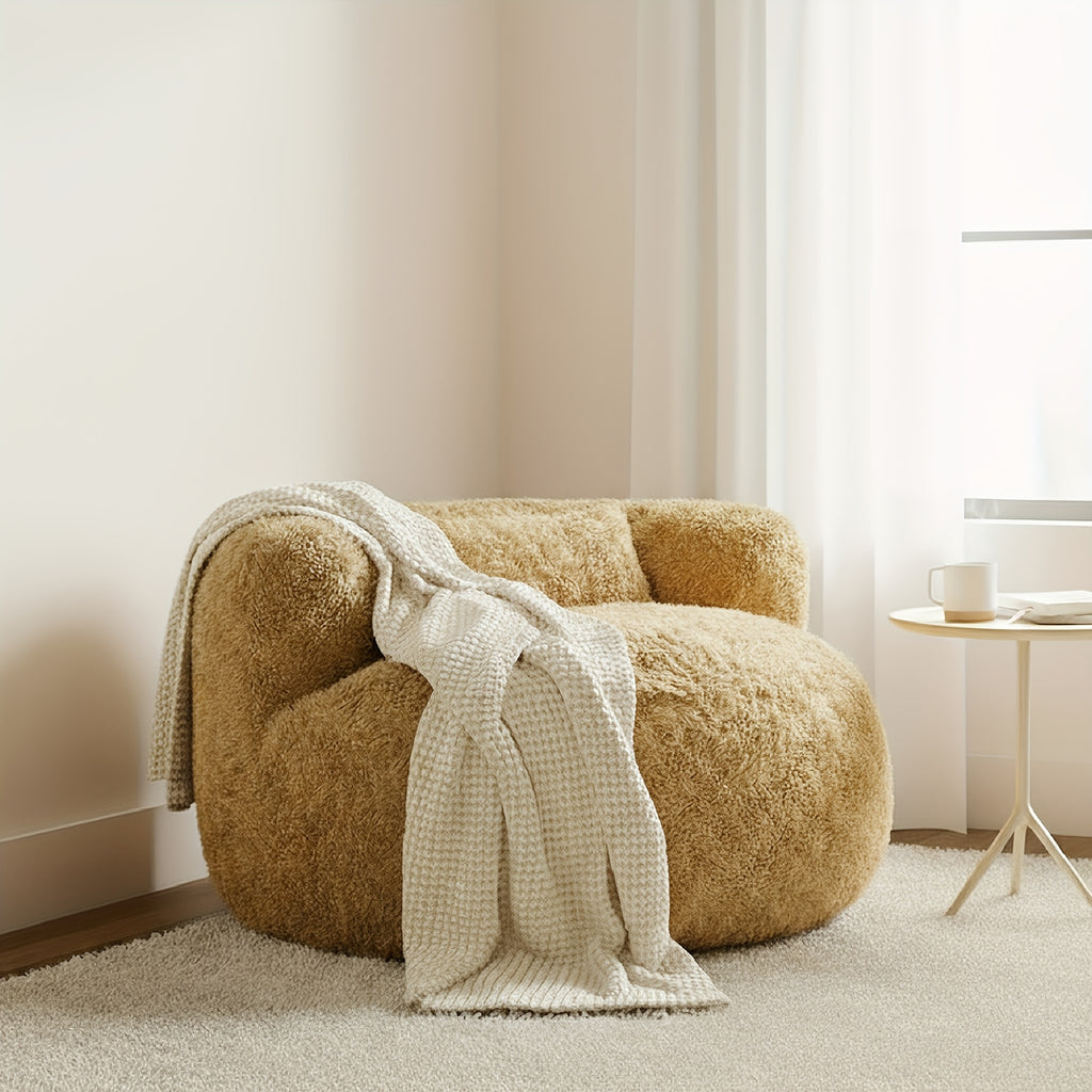 Fluffy Compression Sofa, Bean Sofa Small Space Saving Chair Sofa, Portable Lounger for Living Room, Guest Bed, Dorm Room | Gift Idea