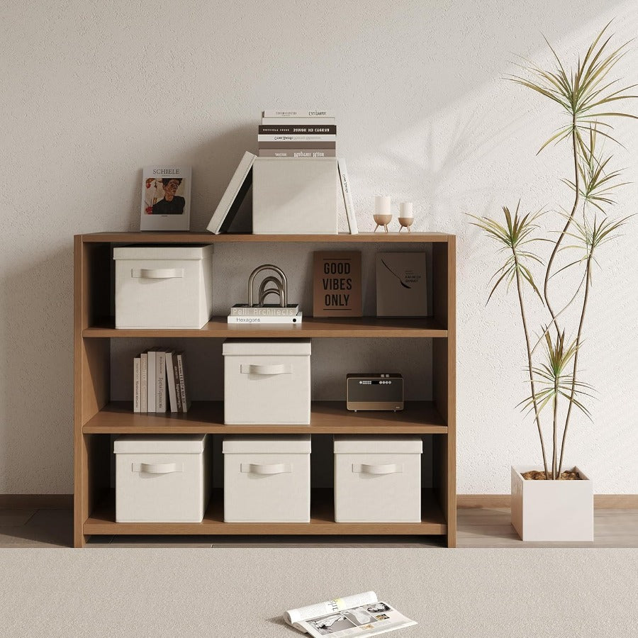Tianshan Snow Cotton Storage Box, Thickened Fabric Drawer-Type Dustproof Foldable Organizer for Wardrobe & Clothes