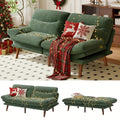 66-75Inch Futon Sofa Bed with Adjustable Backrest Armrests, Convertible Futon Sofa Couch for Small Spaces, Living Room Or Office, Corduroy Futons Sofas Bed Christmas Gift Decoration Sofa
