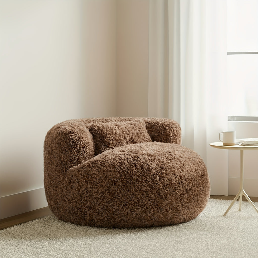 Fluffy Compression Sofa, Bean Sofa Small Space Saving Chair Sofa, Portable Lounger for Living Room, Guest Bed, Dorm Room | Gift Idea