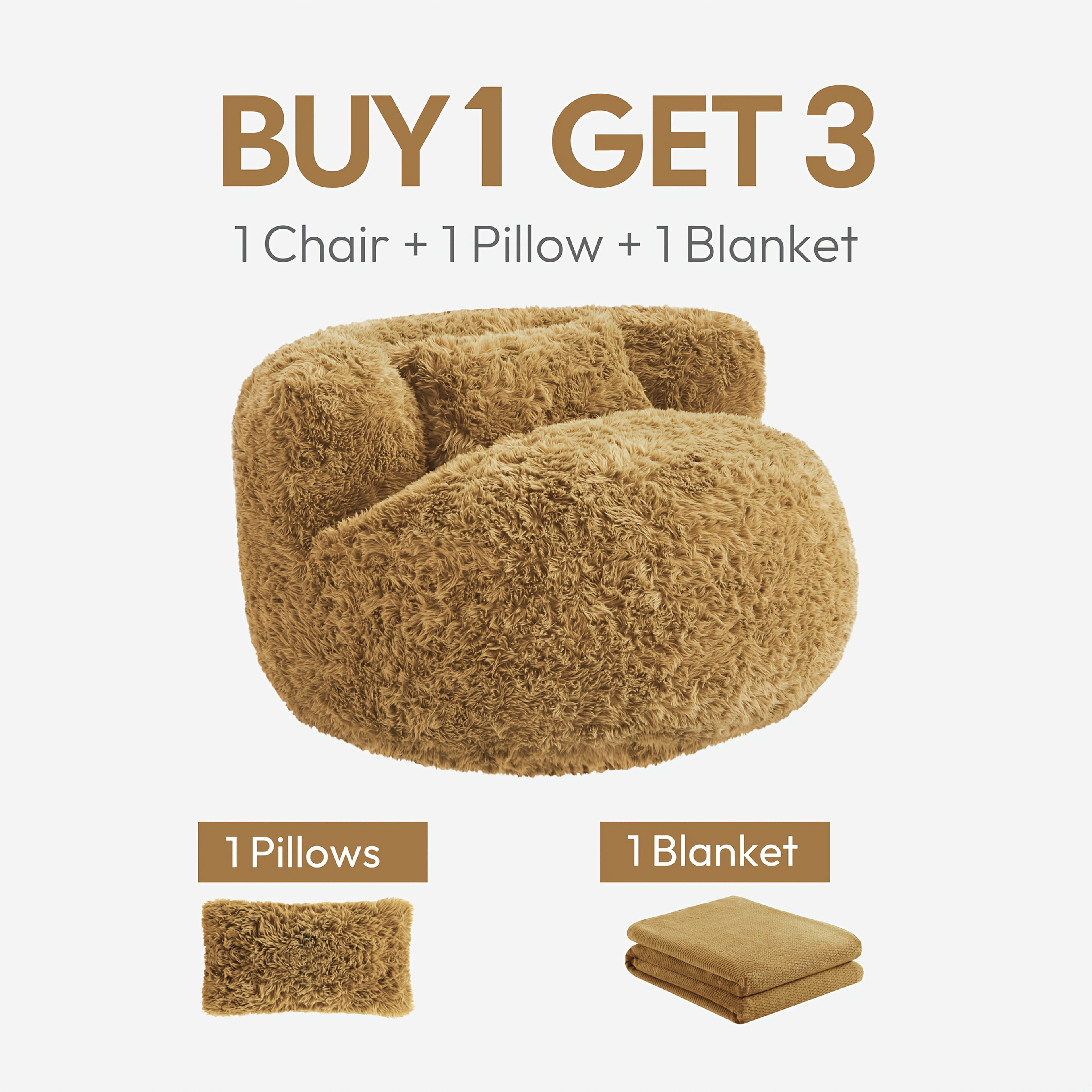 Fluffy Compression Sofa, Bean Sofa Small Space Saving Chair Sofa, Portable Lounger for Living Room, Guest Bed, Dorm Room | Gift Idea