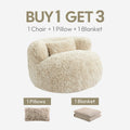 Fluffy Compression Sofa, Bean Sofa Small Space Saving Chair Sofa, Portable Lounger for Living Room, Guest Bed, Dorm Room | Gift Idea