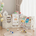 A Versatile Storage Solution for Featuring 10 Detachable Bins And a 3-Tier Bookshelf, Serving As a Multifunctional Organizer with a Drawing Board, Perfect for a Bedroom, Playroom, Or Living Area