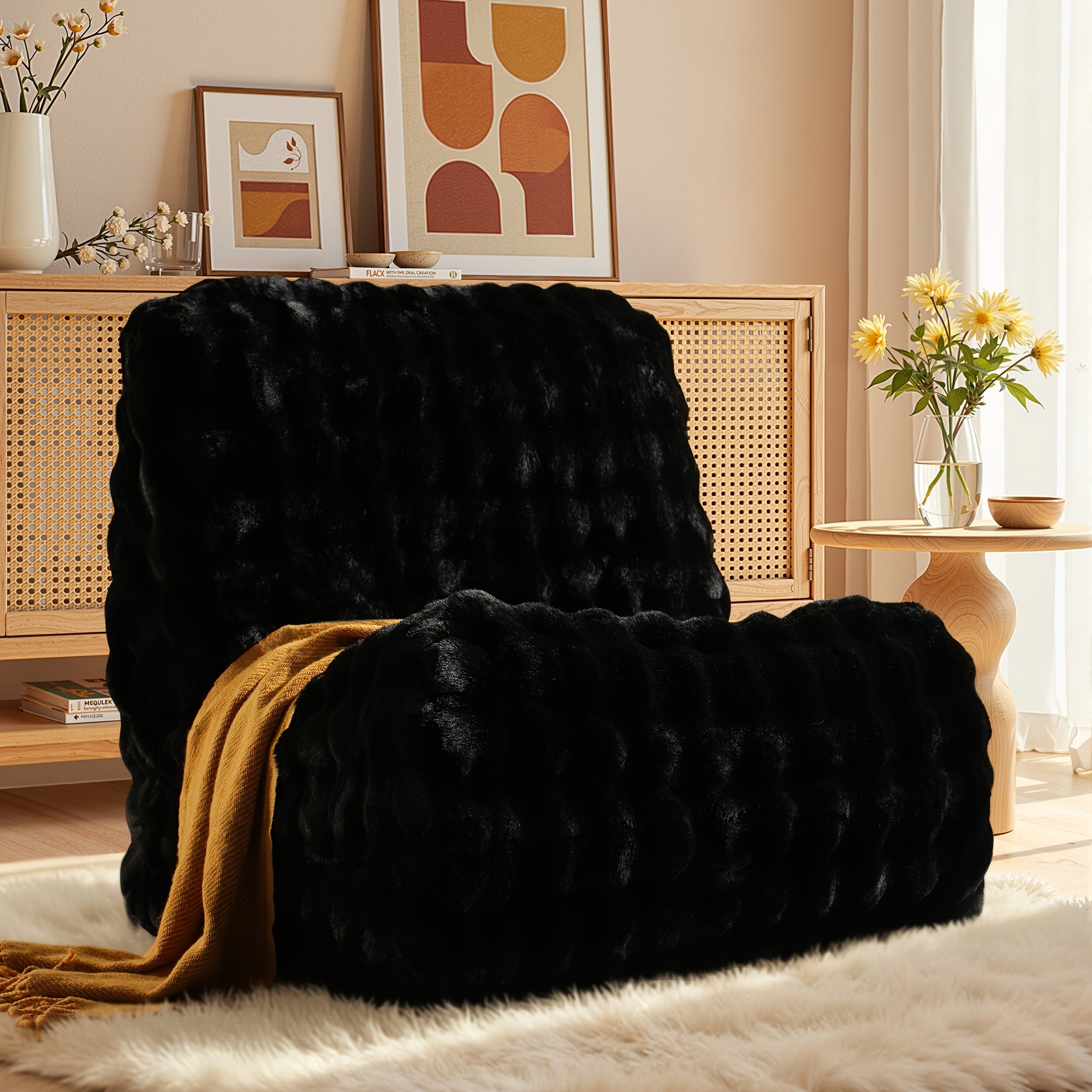 Foldable Single-Seater Sofa Chair Suitable for Adults & Teens - Foam Cushion Floor Lounger with Soft Plush Fabric, Space-Saving Foldable, Easy Setup Bedside Chair for Small Spaces, Gaming, Reading, -Friendly Lounger