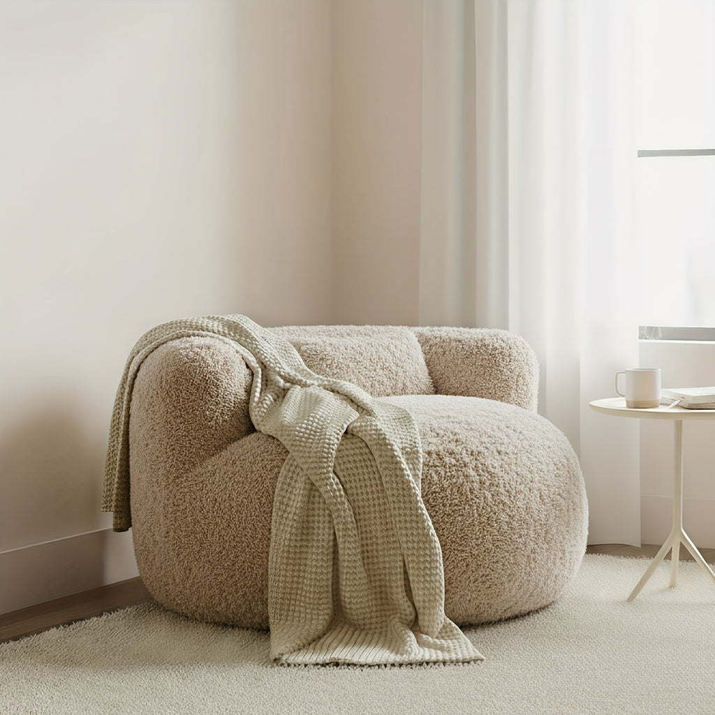 Fluffy Compression Sofa, Bean Sofa Small Space Saving Chair Sofa, Portable Lounger for Living Room, Guest Bed, Dorm Room | Gift Idea