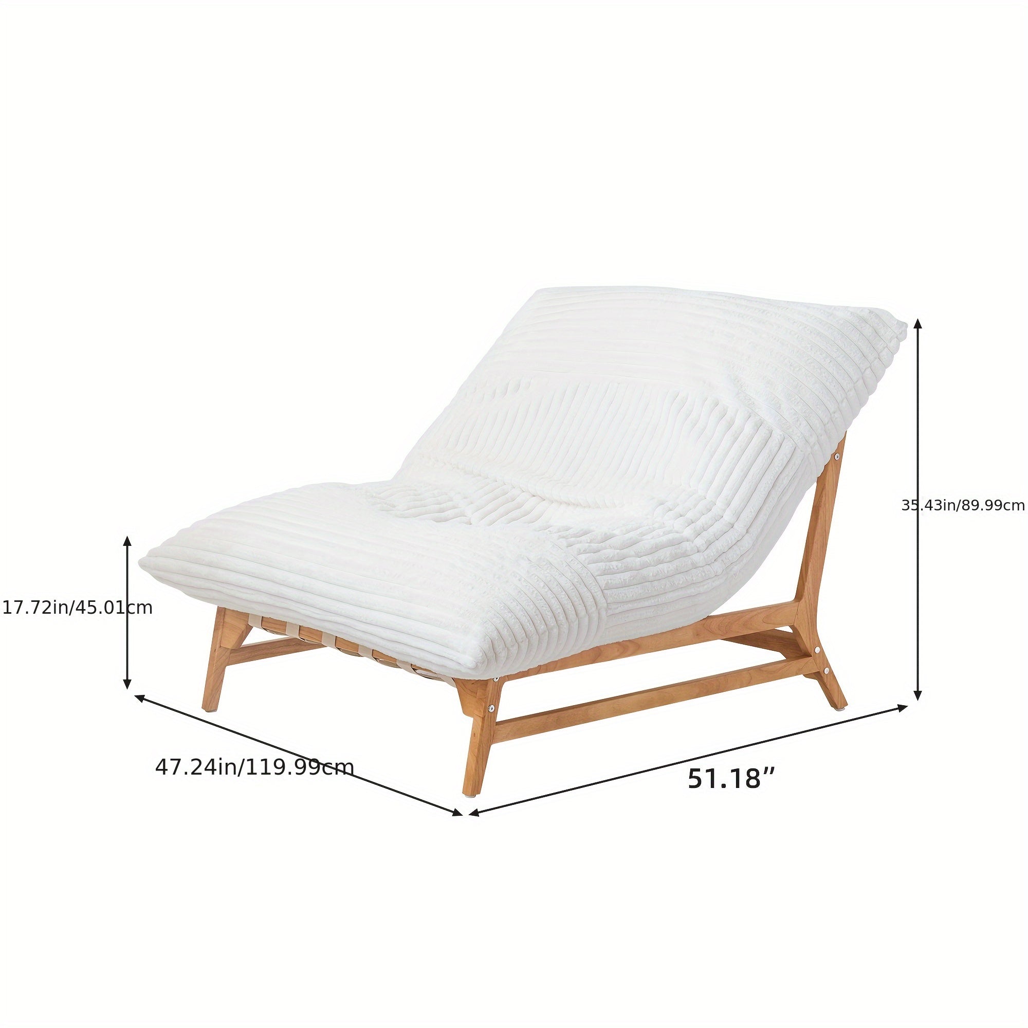 Oversized Chaise Lounge Chair, 47.24\