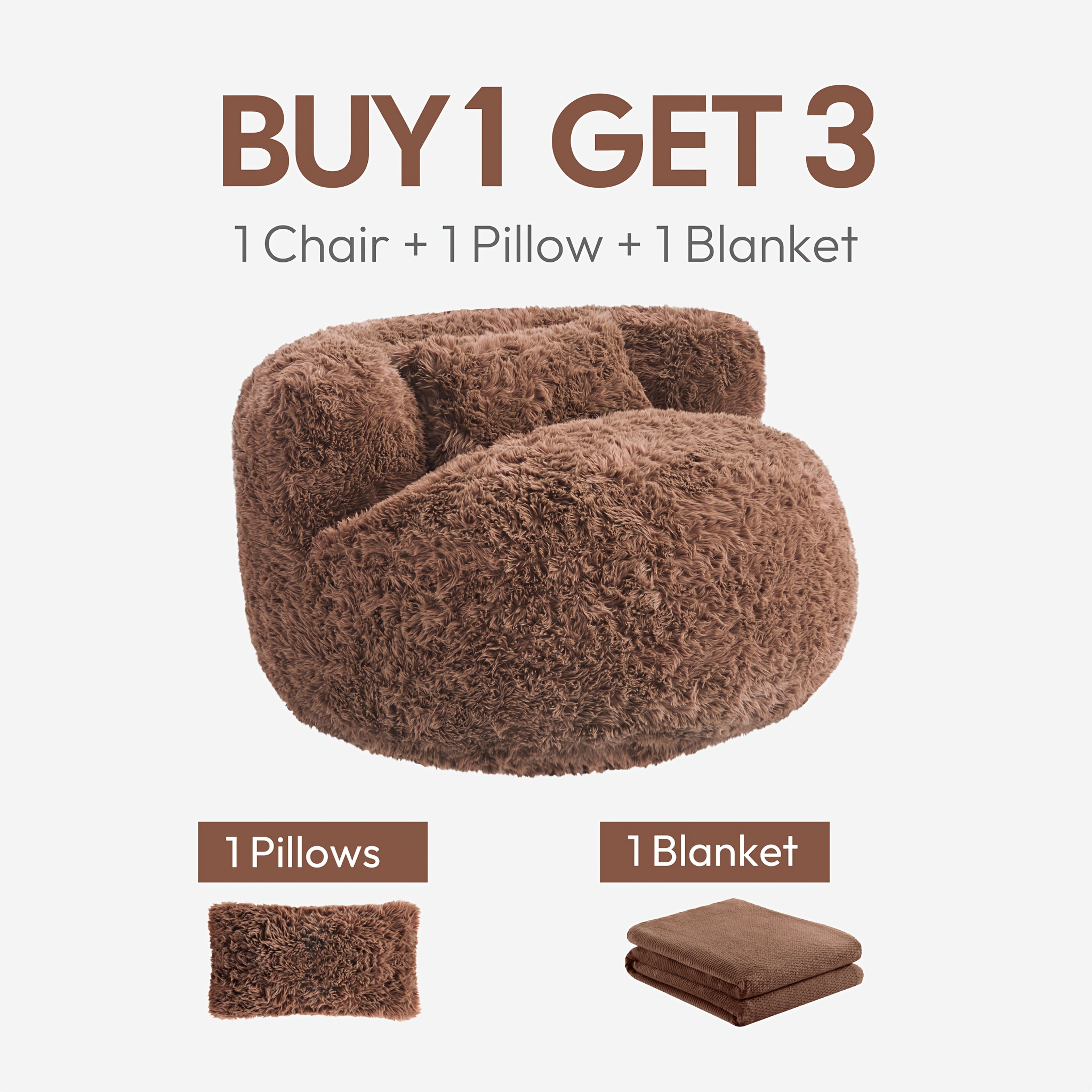Fluffy Compression Sofa, Bean Sofa Small Space Saving Chair Sofa, Portable Lounger for Living Room, Guest Bed, Dorm Room | Gift Idea