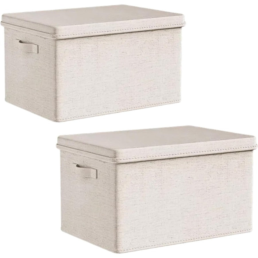 Tianshan Snow Cotton Storage Box, Thickened Fabric Drawer-Type Dustproof Foldable Organizer for Wardrobe & Clothes